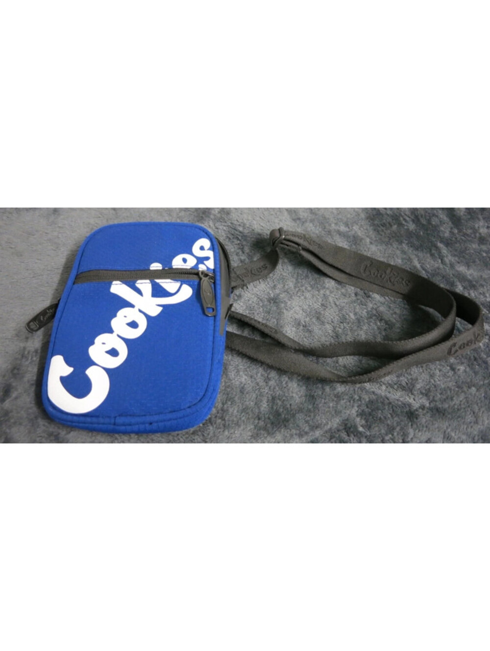 Cookies Brand Blue Crossbody Spell Out White Letters Bag